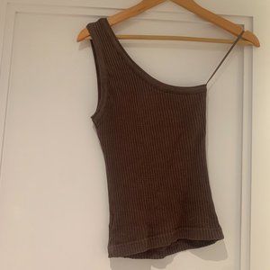 Citizens of Humanity One-Shoulder Top | Brown | Size XS